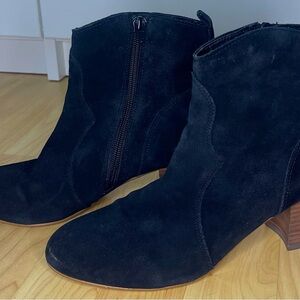 Steve Madden Hipster Suede Western  AnkleBoot black 7.5 Women